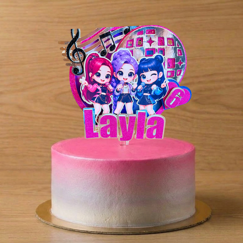 K-Pop Cake Topper | Personalised Name & Age Birthday Decoration