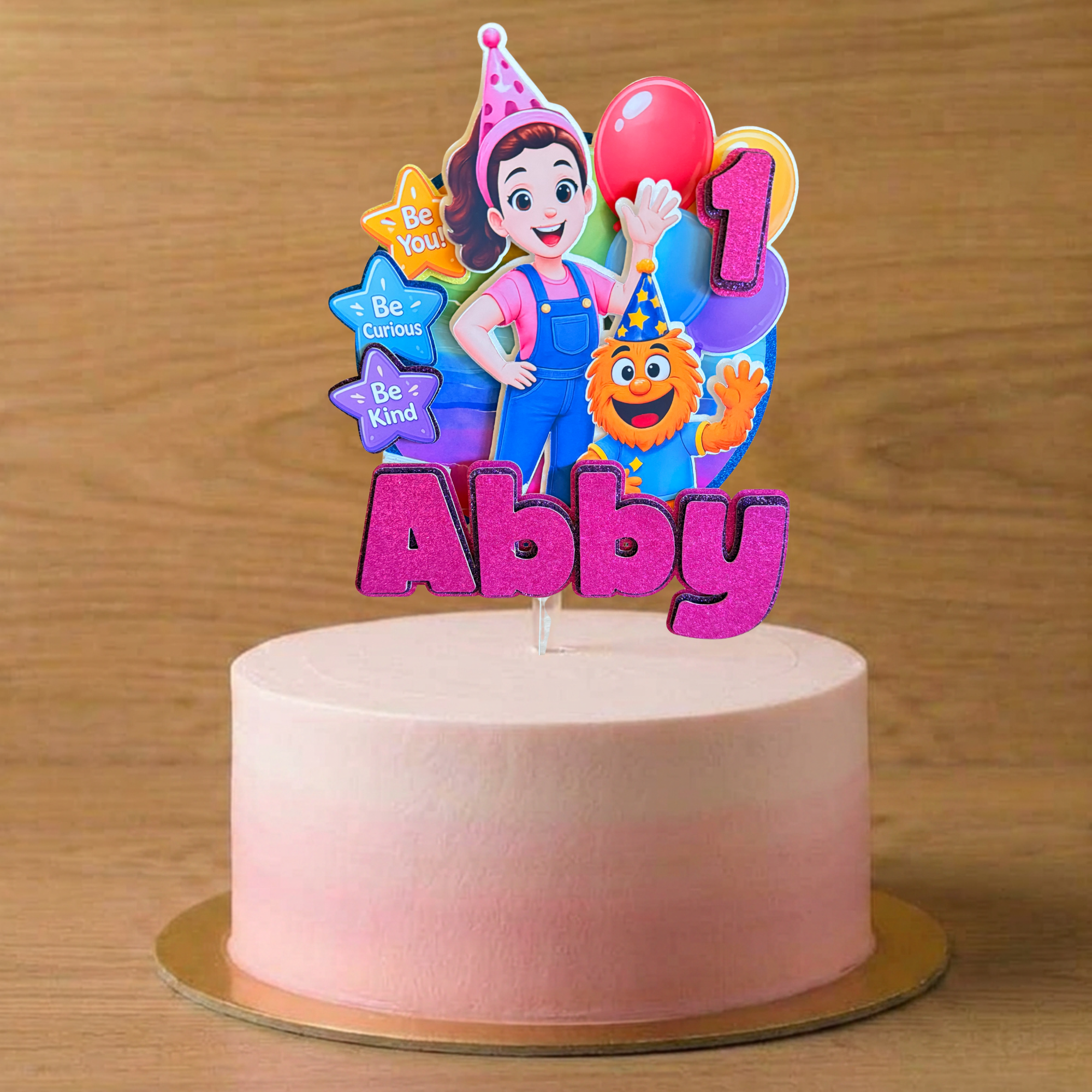 Ms Rachel Birthday Cake Topper | Personalised Name & Age Decoration