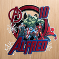 Marvel Avengers Birthday Cake Topper – Personalised Superhero Glitter Decoration