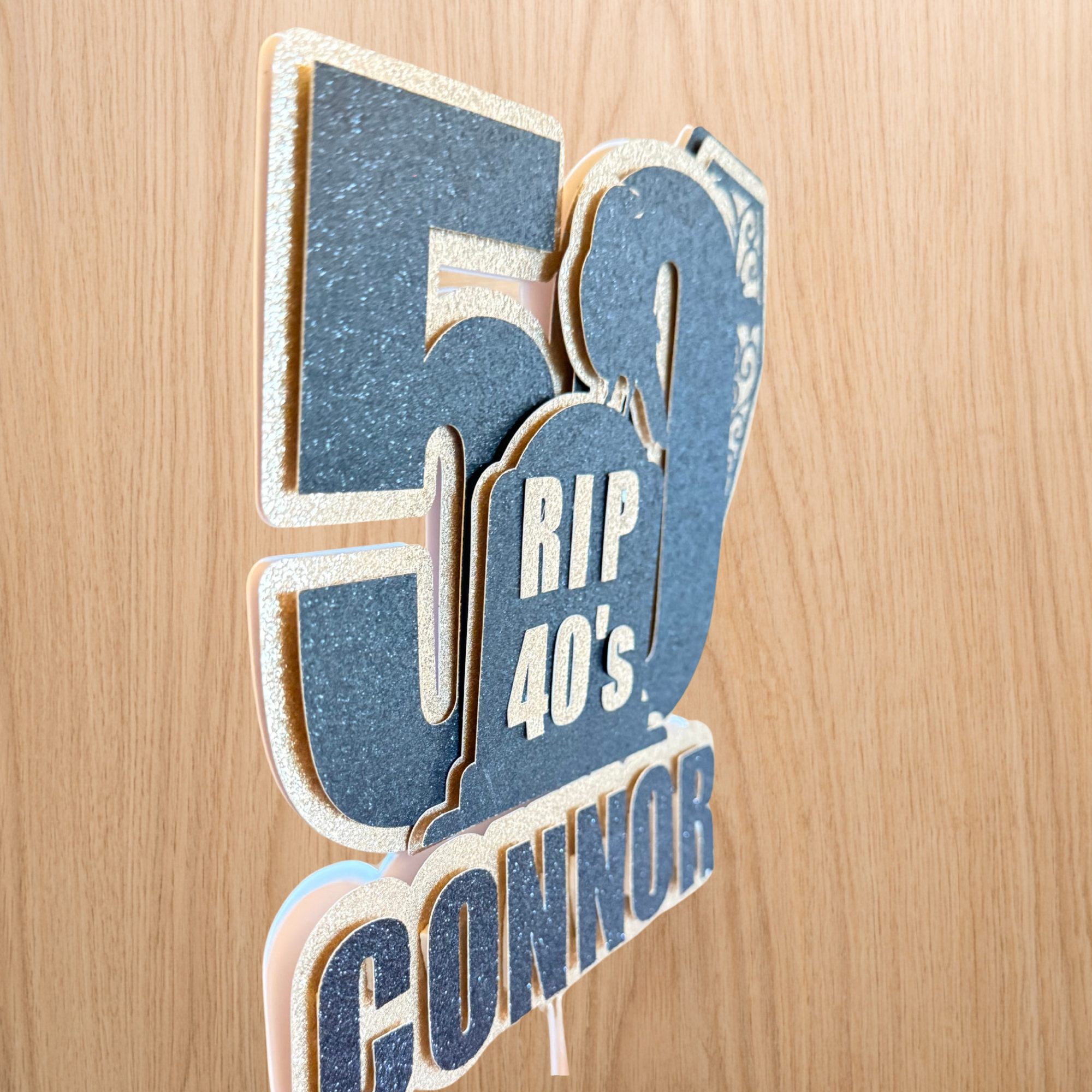 RIP Birthday Cake Topper | Personalised 30th, 40th & 50th Birthday | Complete Party Set