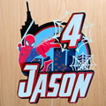 Spider-Man Action Cake Topper | Personalised Name & Age Birthday Decoration