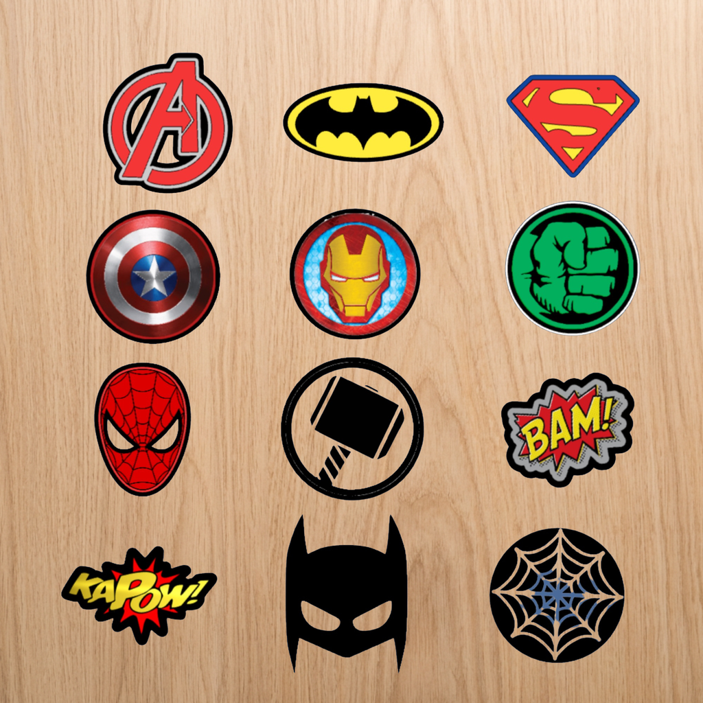 Marvel Avengers Birthday Cake Topper – Personalised Superhero Glitter Decoration