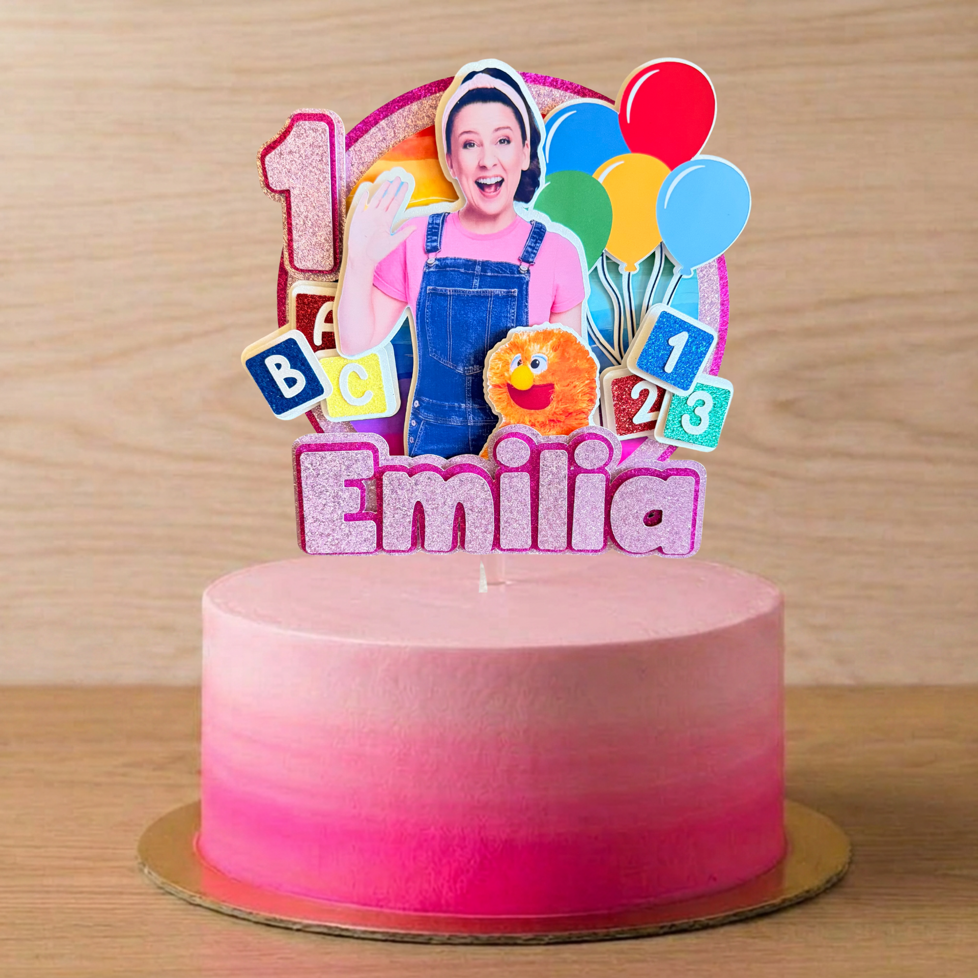 Ms Rachel Cake Topper | Custom Name & Age Birthday Decoration