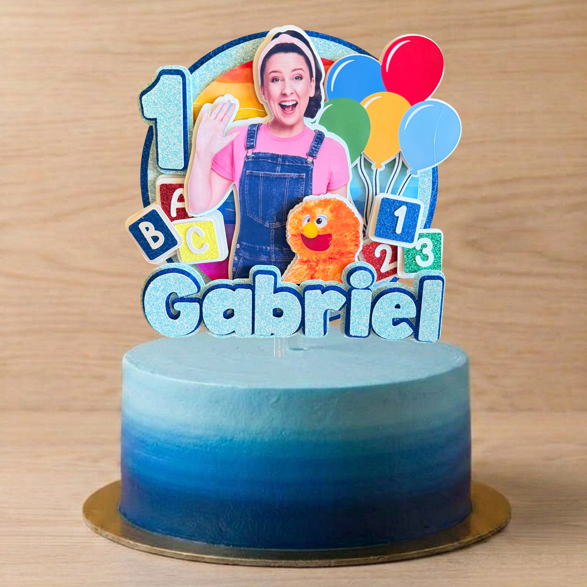 Ms Rachel Cake Topper | Custom Name & Age Birthday Decoration