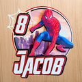 Spider-Man Skyline Cake Topper | Personalised Name & Age Birthday Decoration