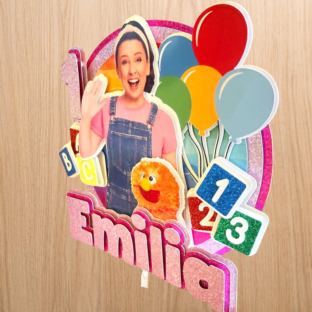 Ms Rachel Cake Topper | Custom Name & Age Birthday Decoration