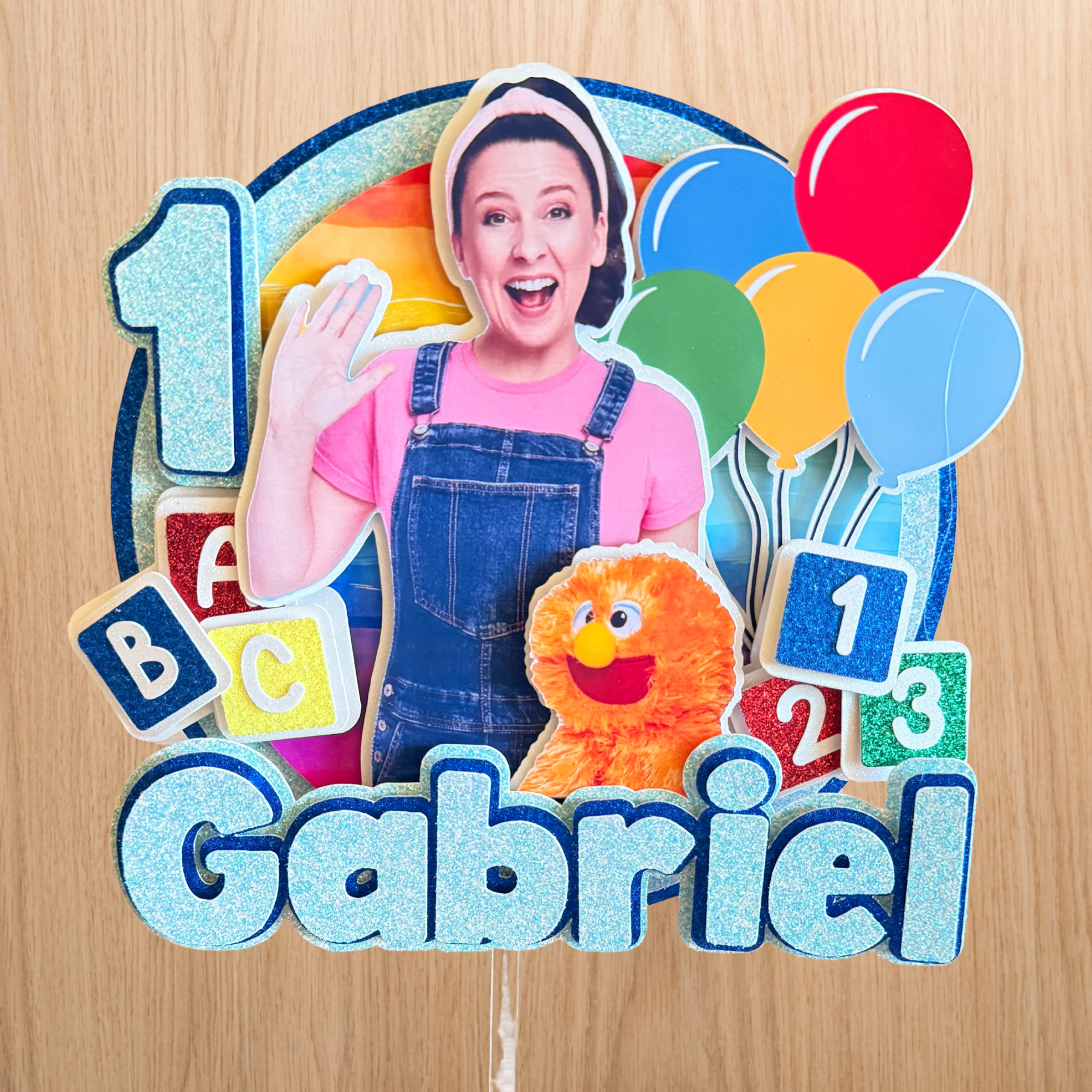 Ms Rachel Cake Topper | Custom Name & Age Birthday Decoration
