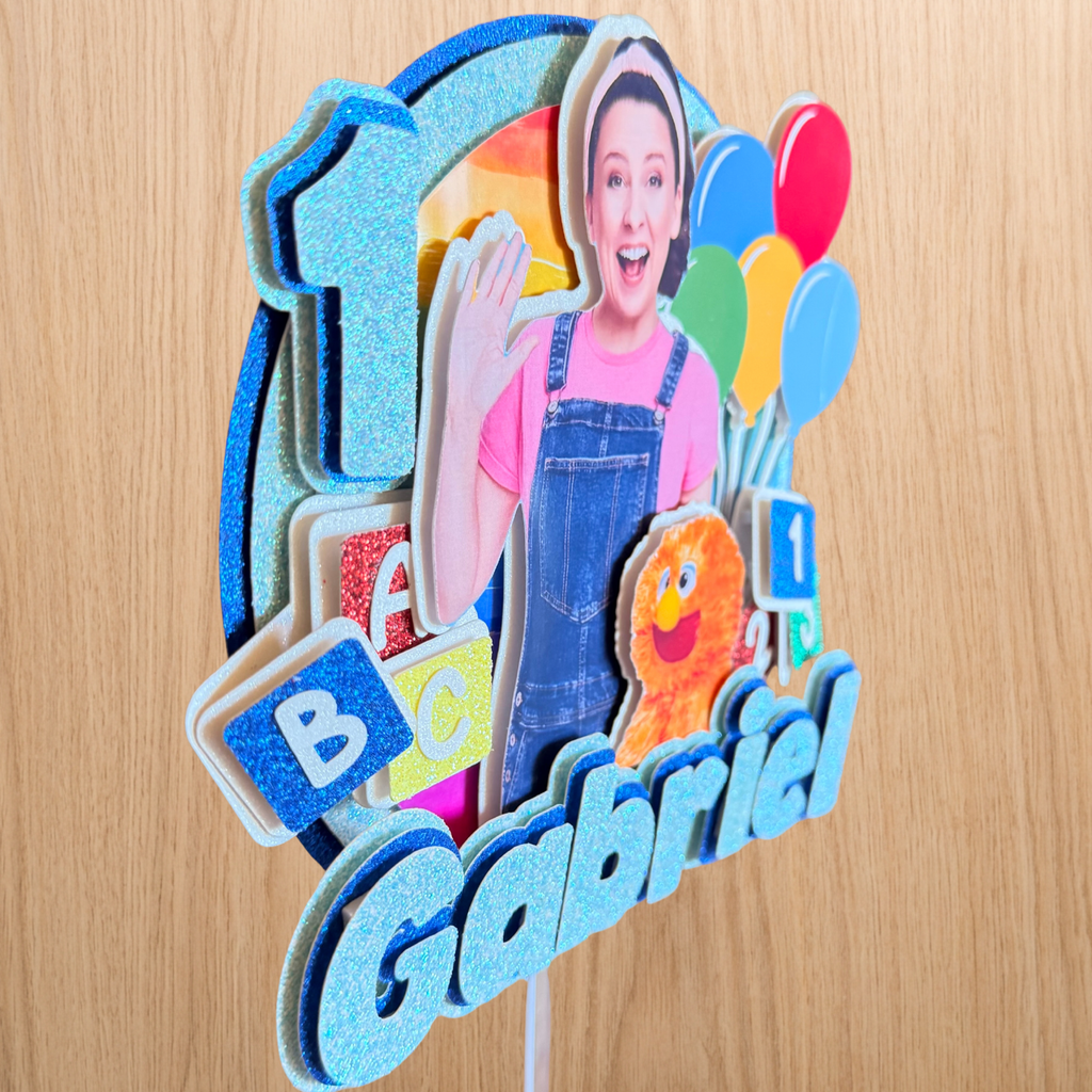 Ms Rachel Cake Topper | Custom Name & Age Birthday Decoration
