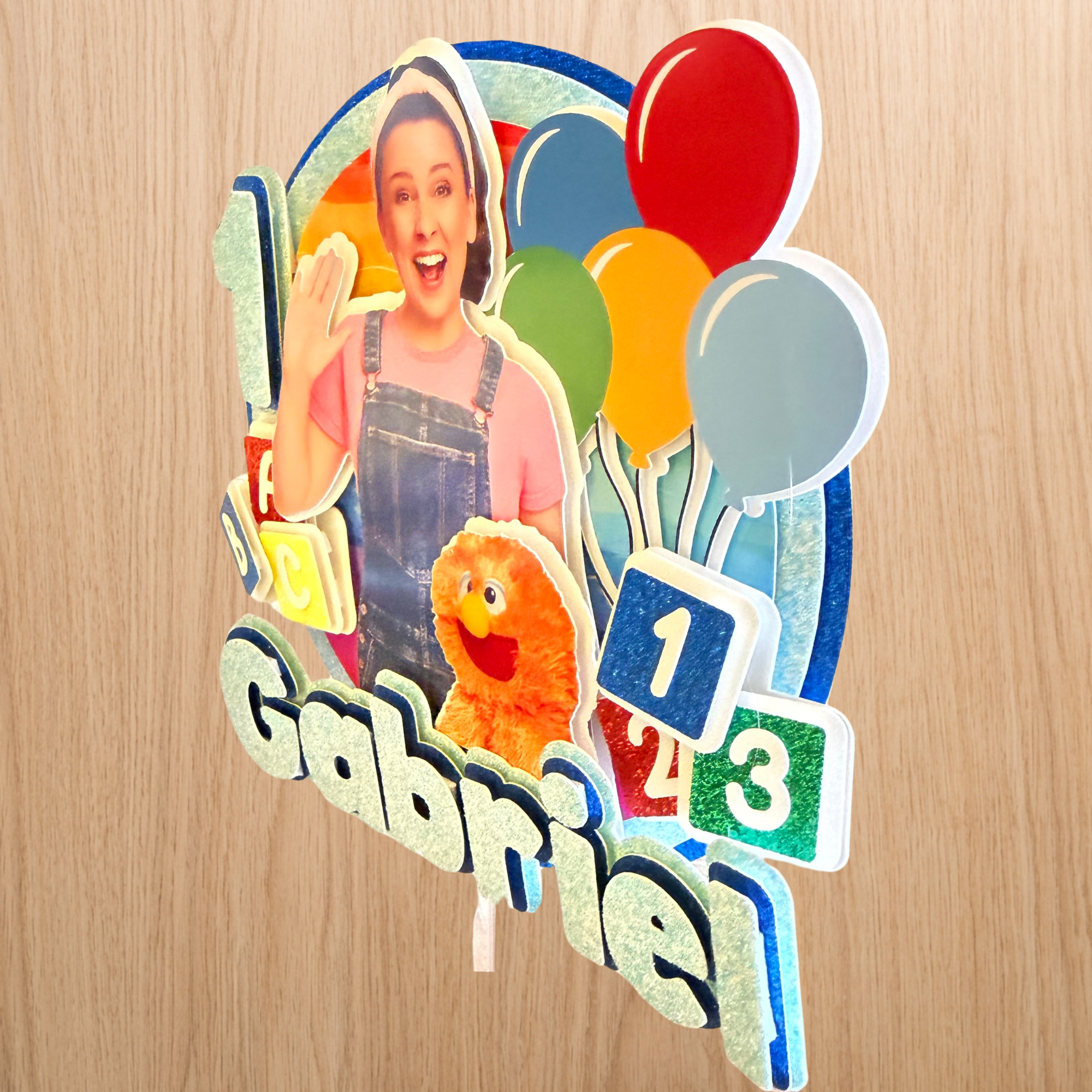 Ms Rachel Cake Topper | Custom Name & Age Birthday Decoration