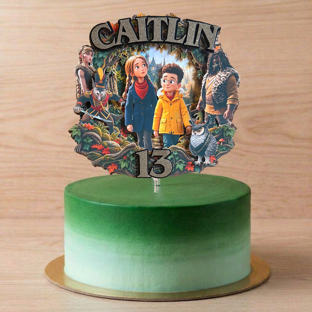Wildwood Birthday Cake Topper – Personalised Name & Age