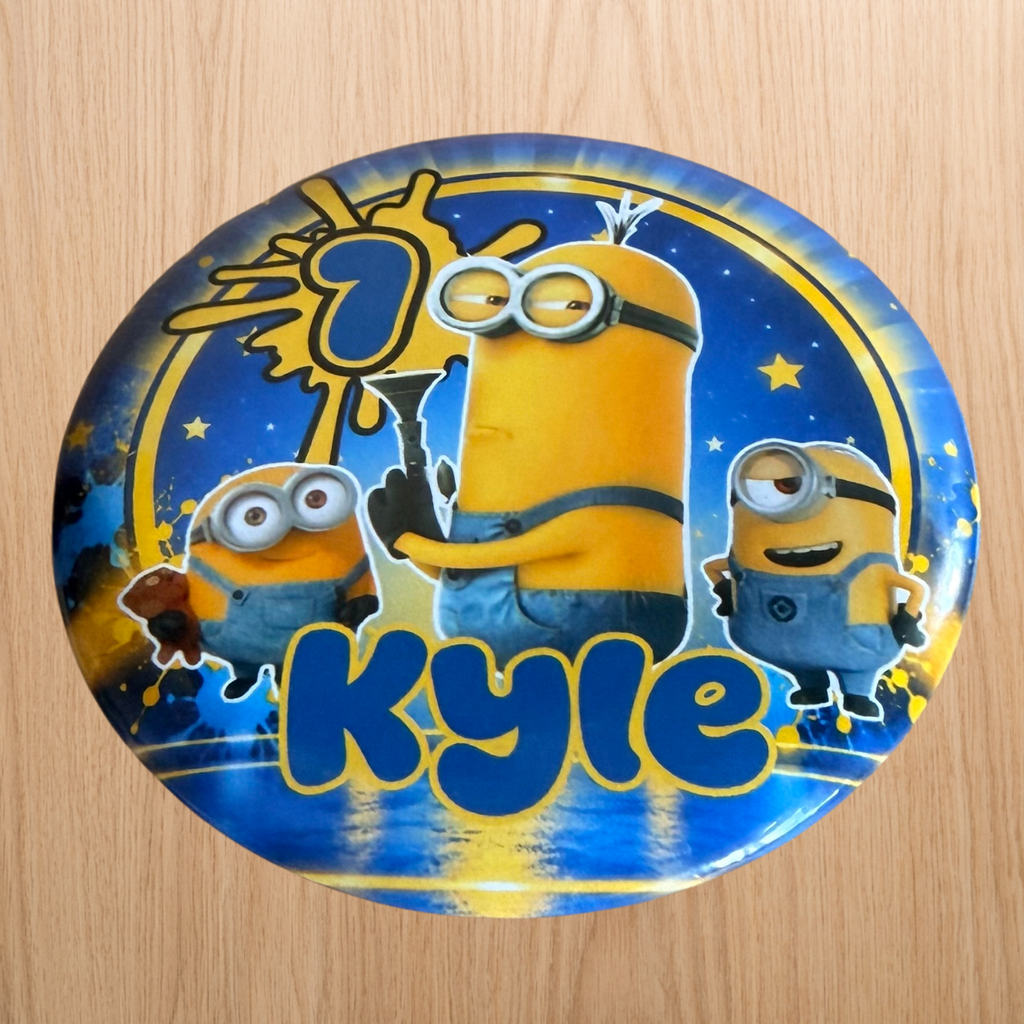 Minions Cake Topper | Custom Name & Age Birthday Decoration