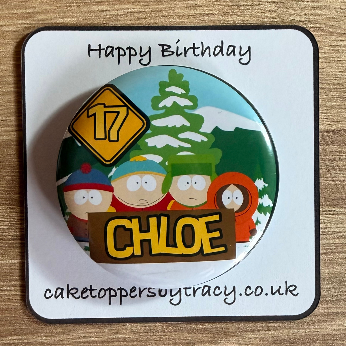 South Park Personalised Birthday Badge – 58mm