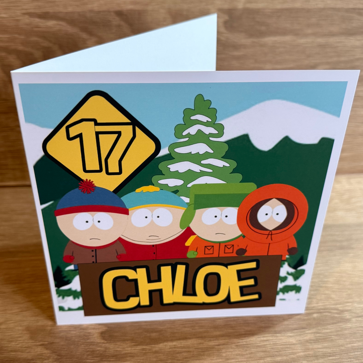 South Park Personalised Birthday Card – Name & Age – 6x6