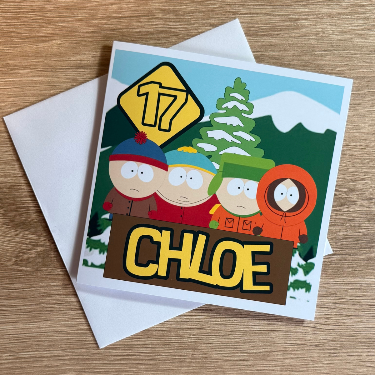 South Park Personalised Birthday Card – Name & Age – 6x6