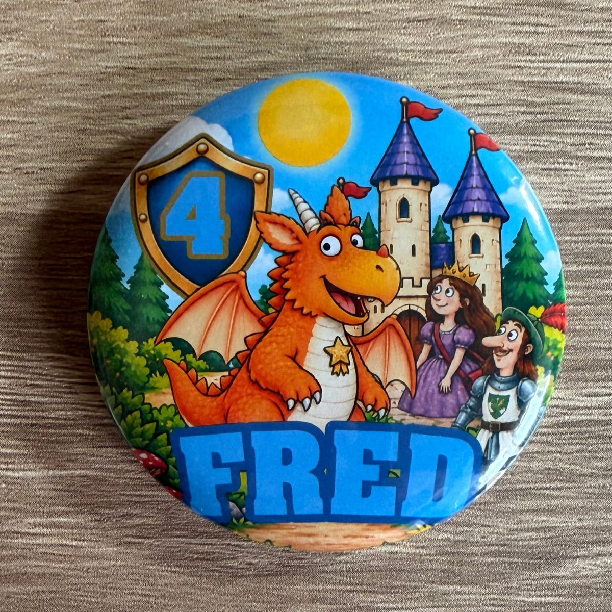 Zog Personalised Birthday Badge – 58mm