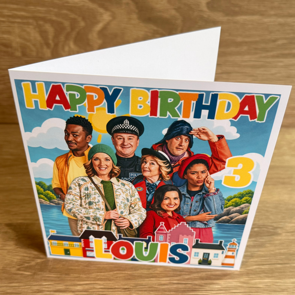 Balamory Birthday Cake Topper – Personalised Handmade Layered Glitter Decoration