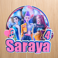 K-Pop Demon Hunters Inspired Cake Topper | Personalised Name & Age Birthday Decoration