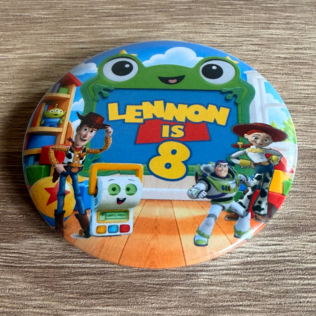 Toy Story 5 Personalised Birthday Badge – 58mm