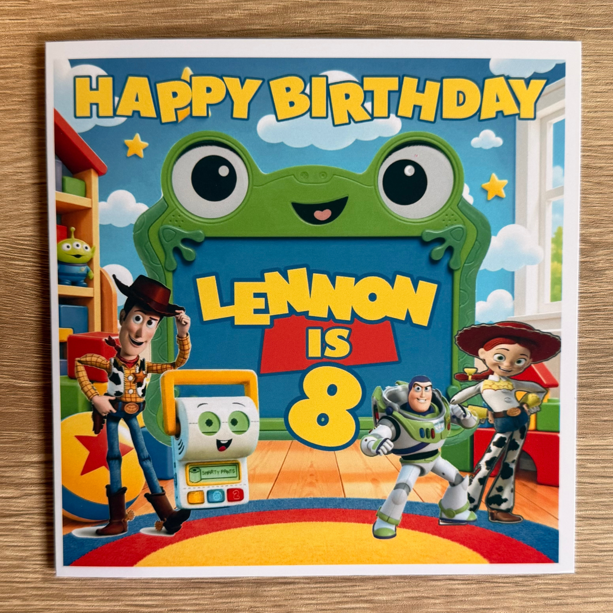 Toy Story 5 Birthday Cake Topper – Personalised Name & Age Decoration