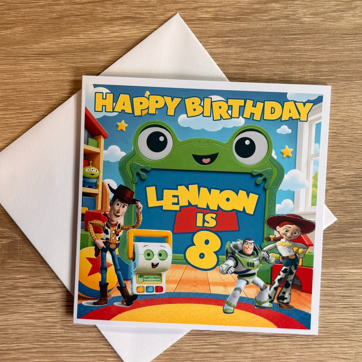 Toy Story 5 Personalised Birthday Card – Name & Age – 6x6