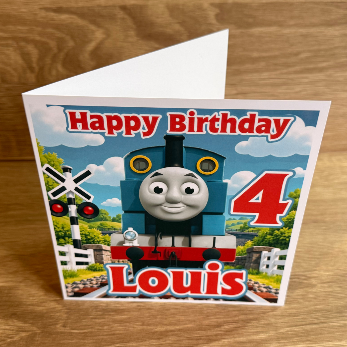 Thomas the Tank Engine Personalised Birthday Card – Name & Age – 6x6