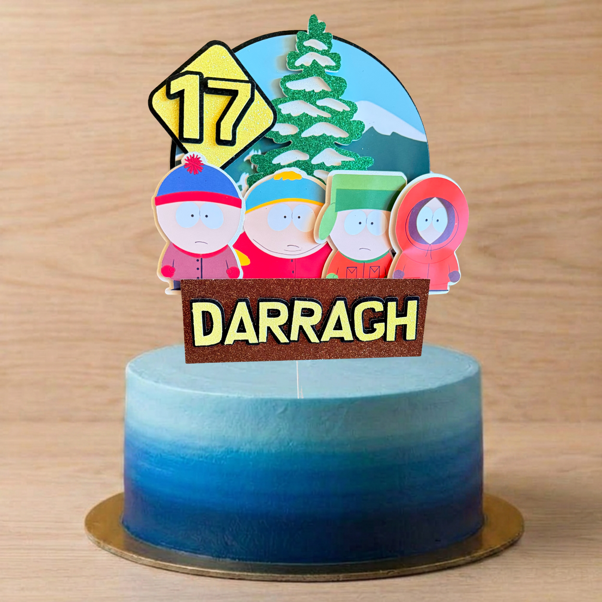 South Park Cake Topper | Personalised Name & Age Birthday Decoration