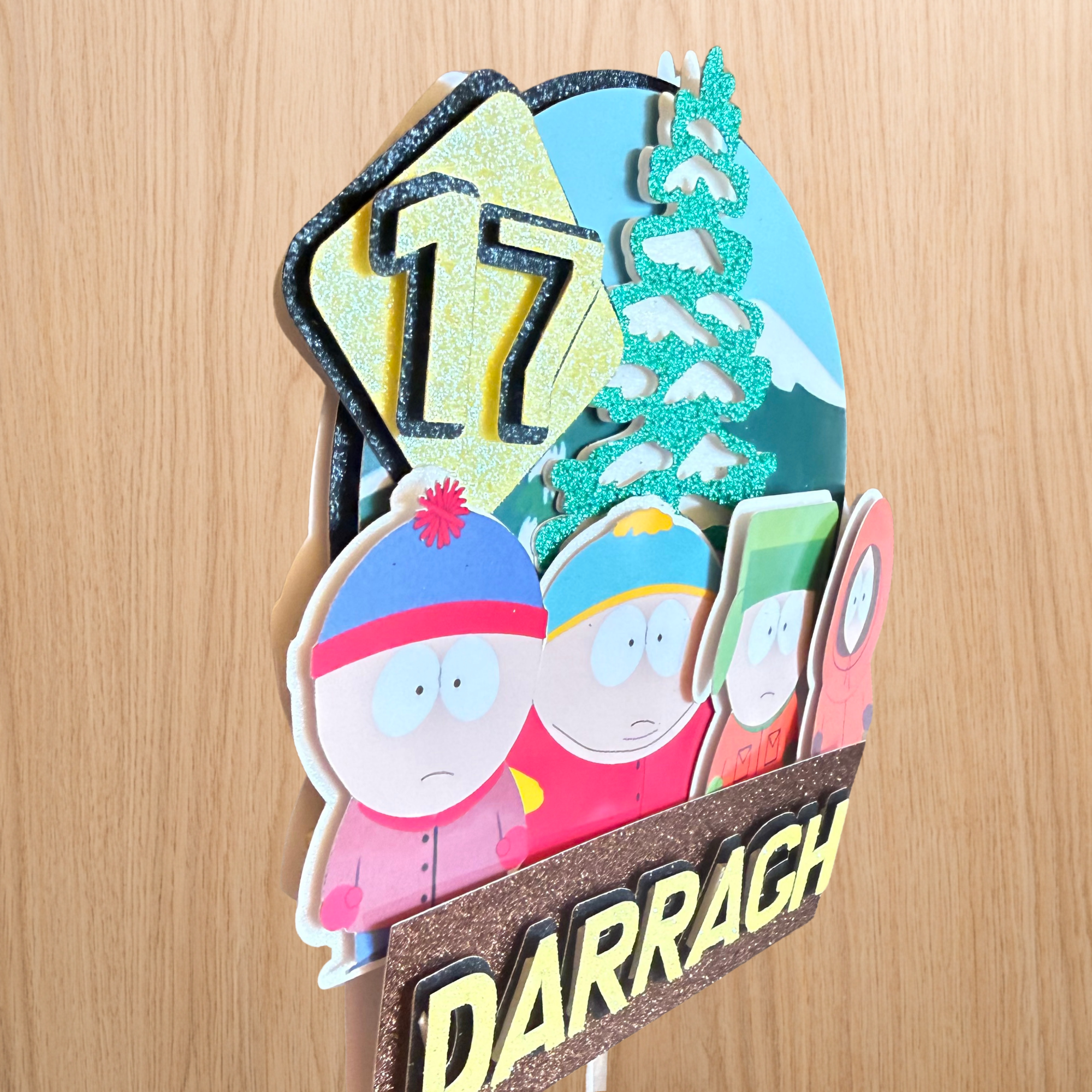 South Park Cake Topper | Personalised Name & Age Birthday Decoration