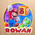 Super Mario & Yoshi Cake Topper | Personalised Name & Age Birthday Decoration