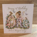 Fairy Garden 1st Birthday Card – Watercolour Fairy & Flowers – 6x6