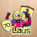 F1 Lewis Hamilton Ferrari Personalised Cake Topper | Custom Name & Age