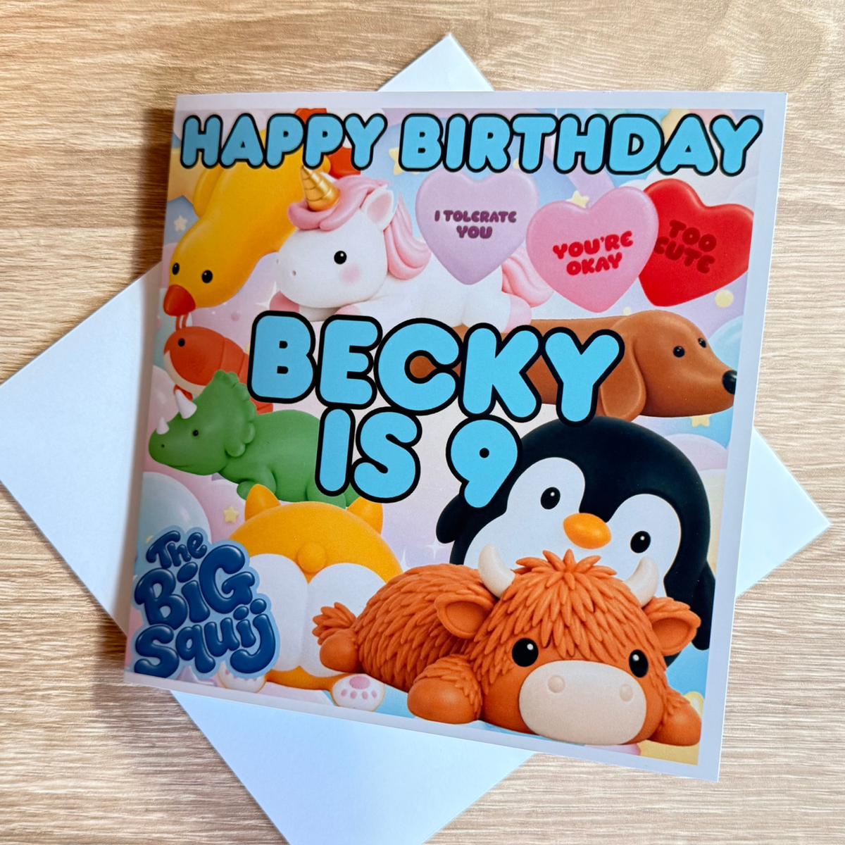 The Big Squij Personalised Birthday Card – 6x6