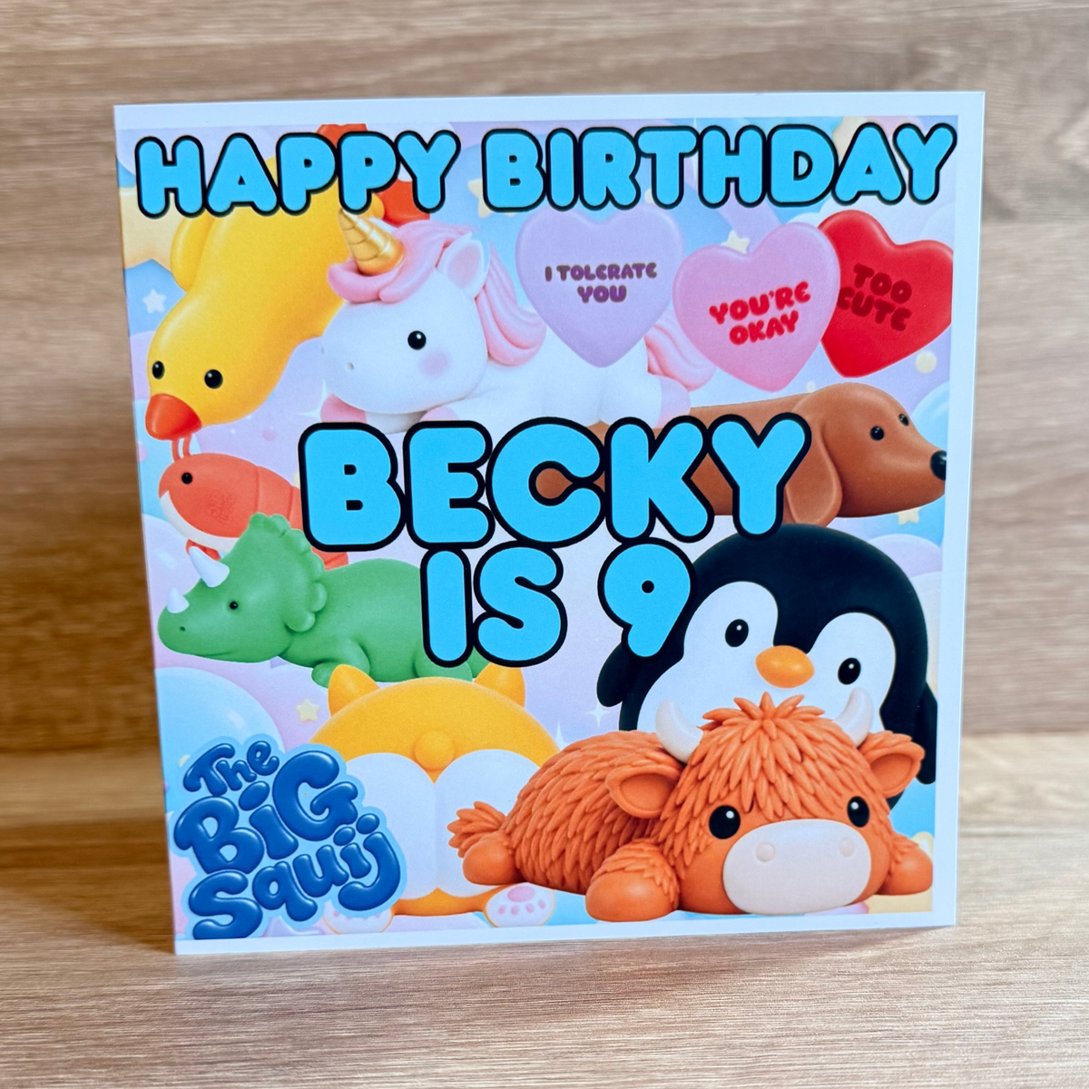 The Big Squij Personalised Birthday Card – 6x6