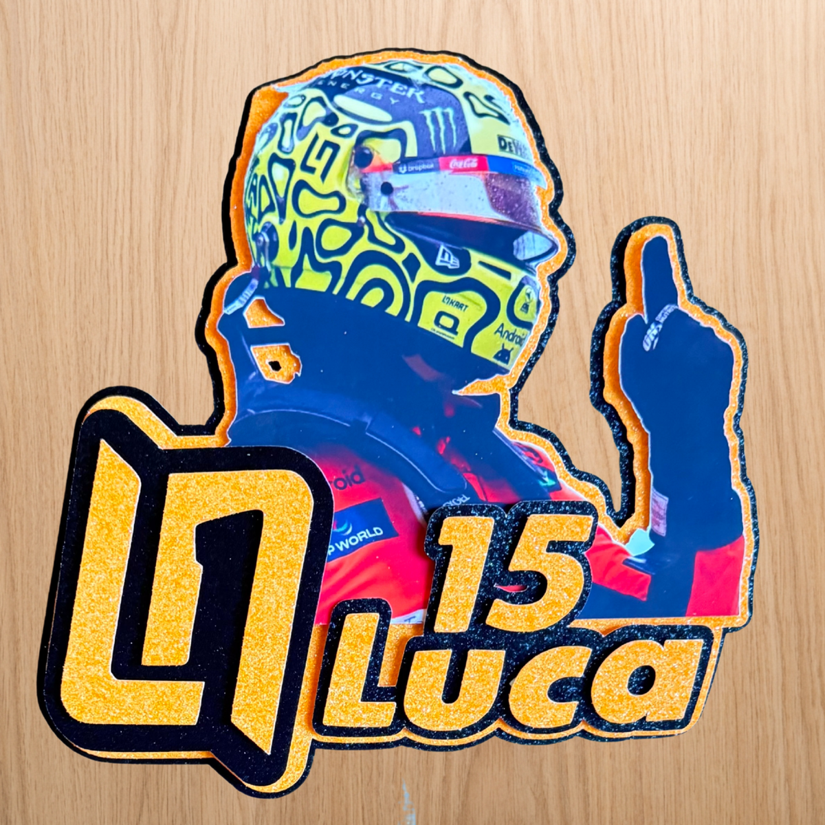Lando Norris LN1 & LN4 Cake Topper | Personalised F1 Racing Birthday Decoration