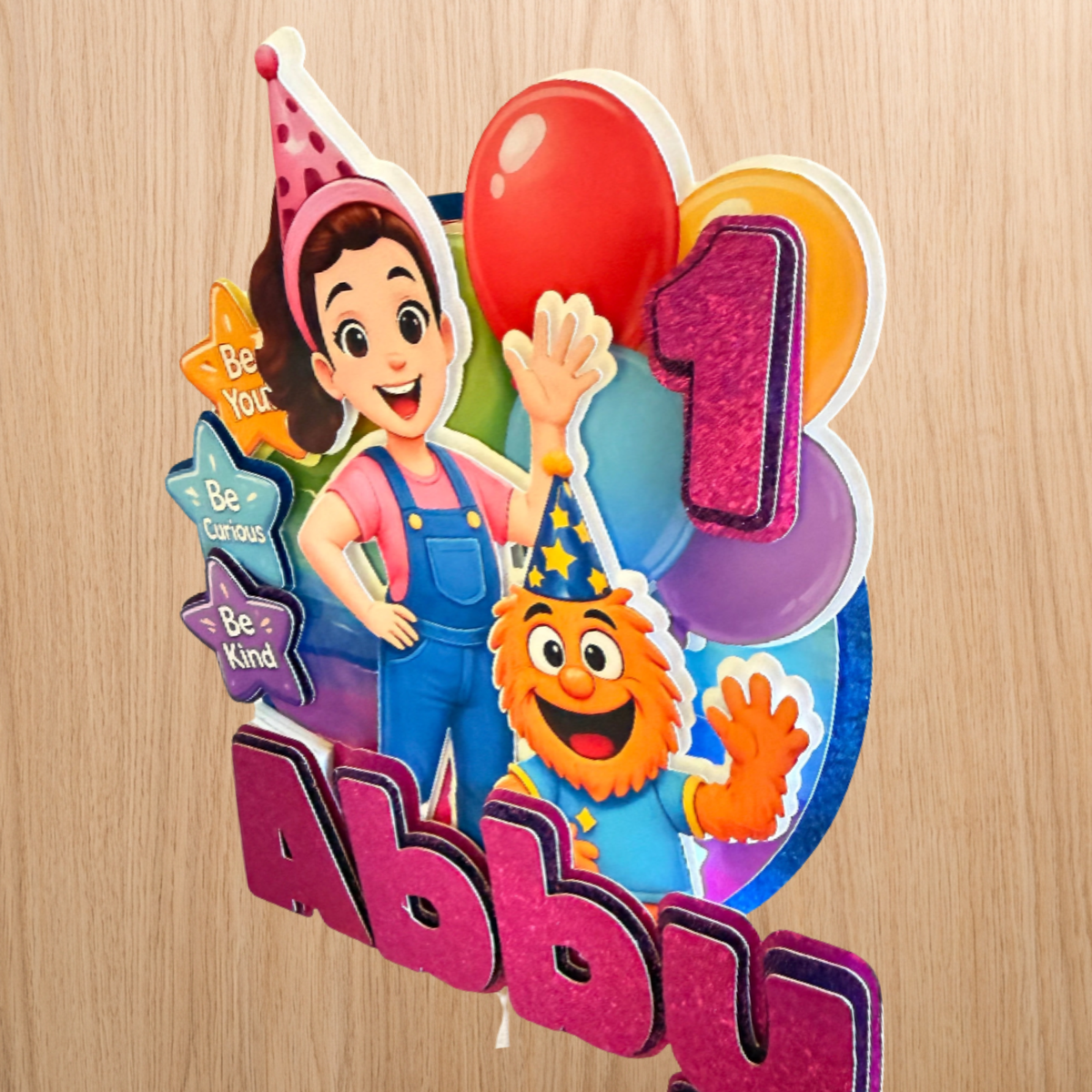 Ms Rachel Birthday Cake Topper | Personalised Name & Age Decoration