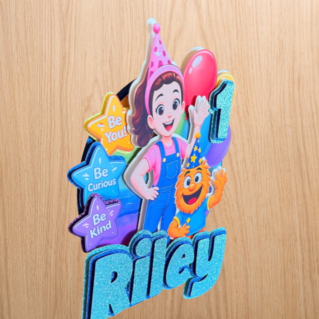 Ms Rachel Birthday Cake Topper | Personalised Name & Age Decoration