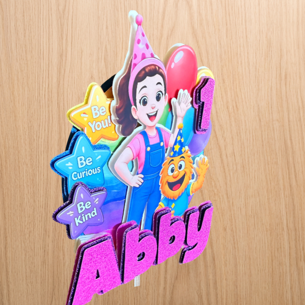 Ms Rachel Birthday Cake Topper | Personalised Name & Age Decoration