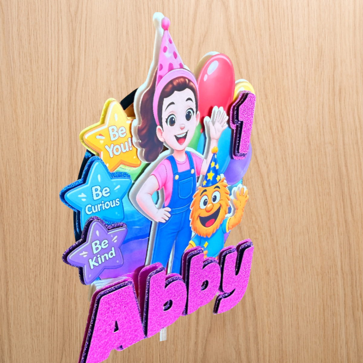 Ms Rachel Birthday Cake Topper | Personalised Name & Age Decoration
