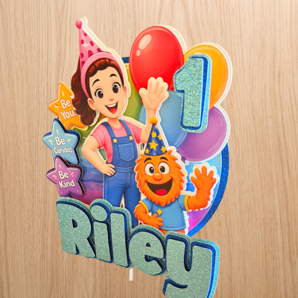 Ms Rachel Birthday Cake Topper | Personalised Name & Age Decoration