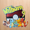 Pokemon Cake Topper | Personalised Name & Age Birthday Decoration