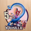 Zootopia 2 (Zootropolis) Cake Topper | Custom Name & Age Birthday Decoration