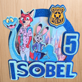 Zootopia 2 (Zootropolis) Personalised Cake Topper | Custom Name & Age Birthday Decoration