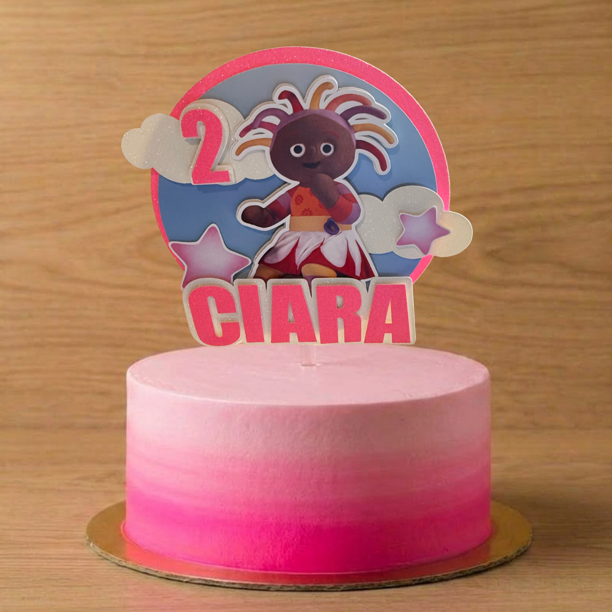 Personalised In The Night Garden Cake Topper – Custom Name & Age Birthday Decoration