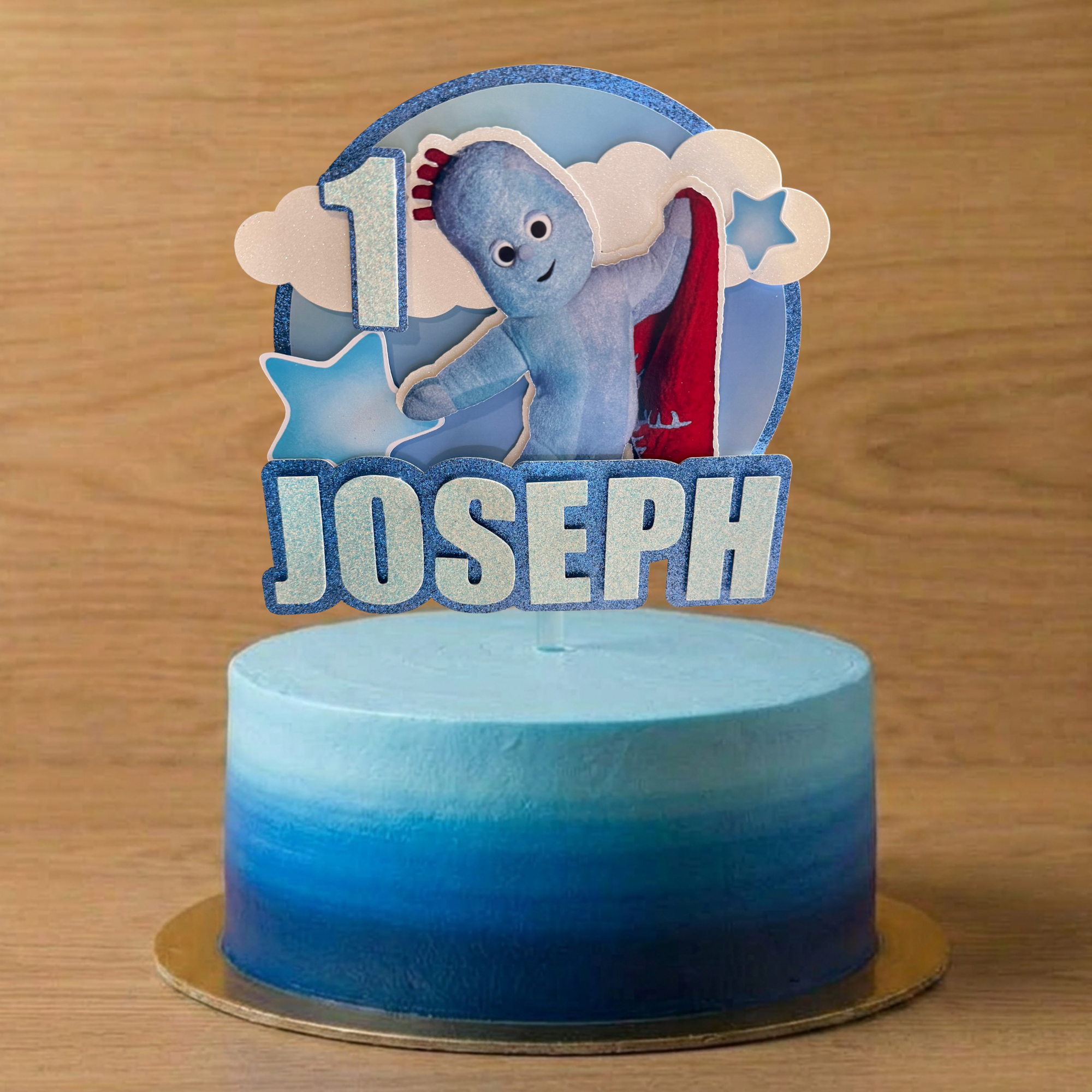 Personalised In The Night Garden Cake Topper – Custom Name & Age Birthday Decoration