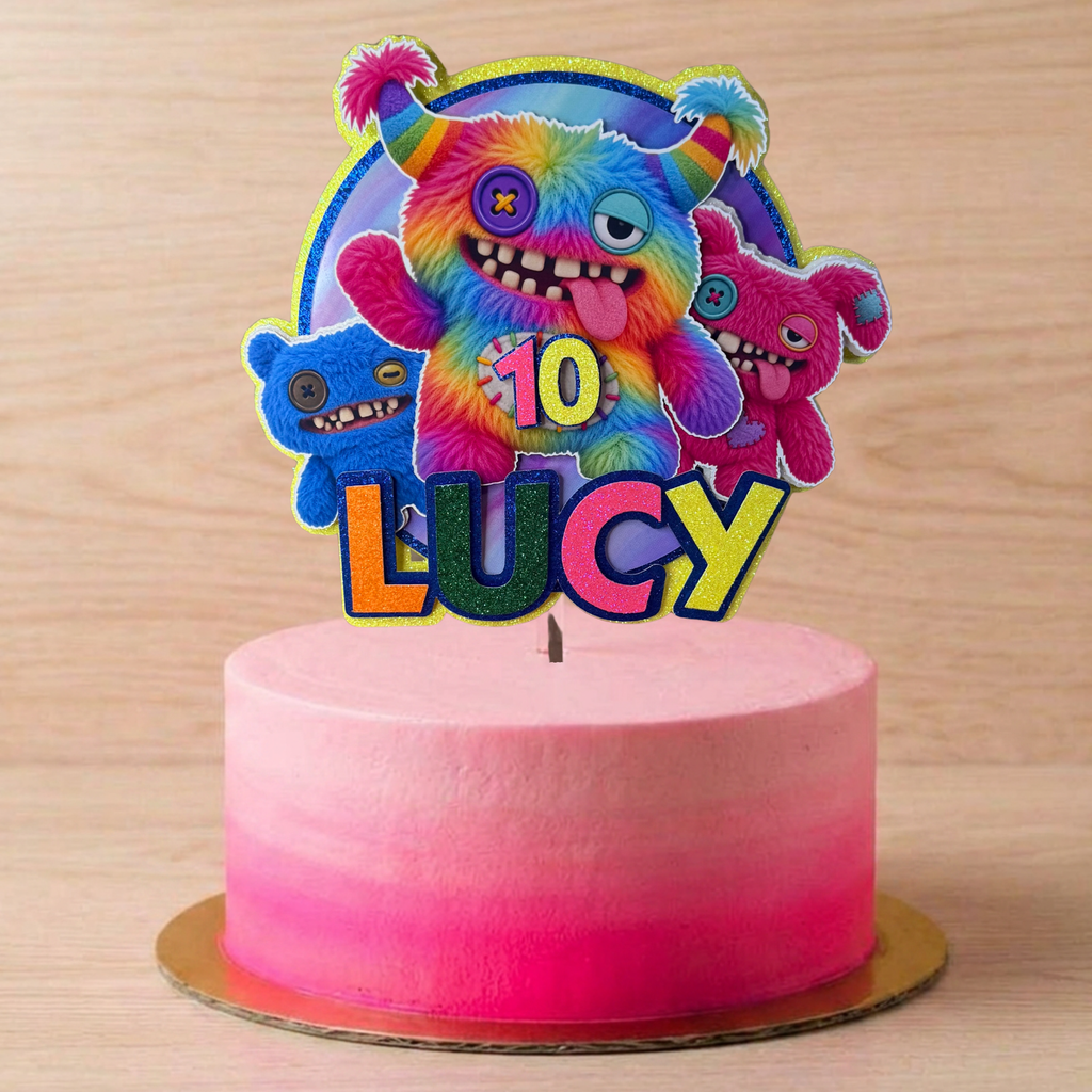 Fuggler Inspired Personalised Birthday Cake Topper