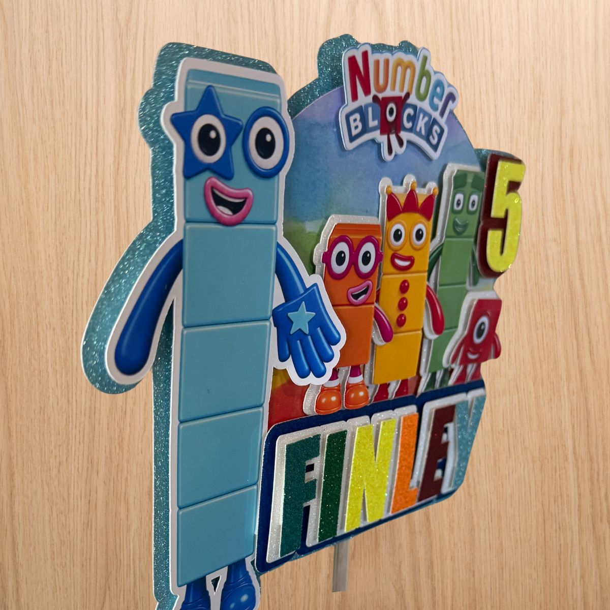 Numberblocks Inspired Personalised Birthday Cake Topper