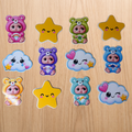 Sad Baby Care Bears Inspired Cupcake Toppers | Set of 12 Birthday Decorations
