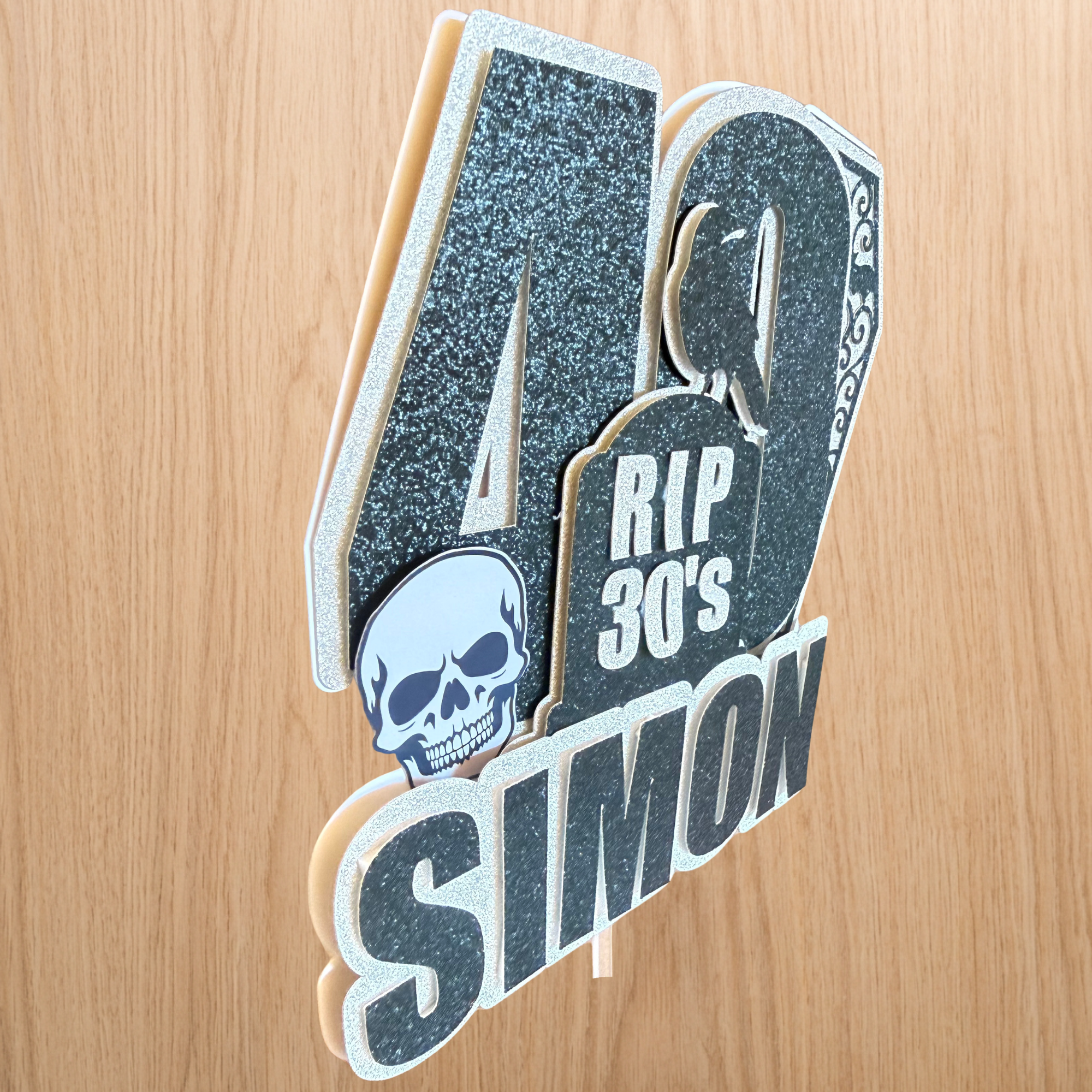 RIP Birthday Cake Topper | Personalised 30th, 40th & 50th Birthday | Complete Party Set