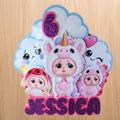 Sad Baby Unicorn Inspired Personalised Birthday Cake Topper
