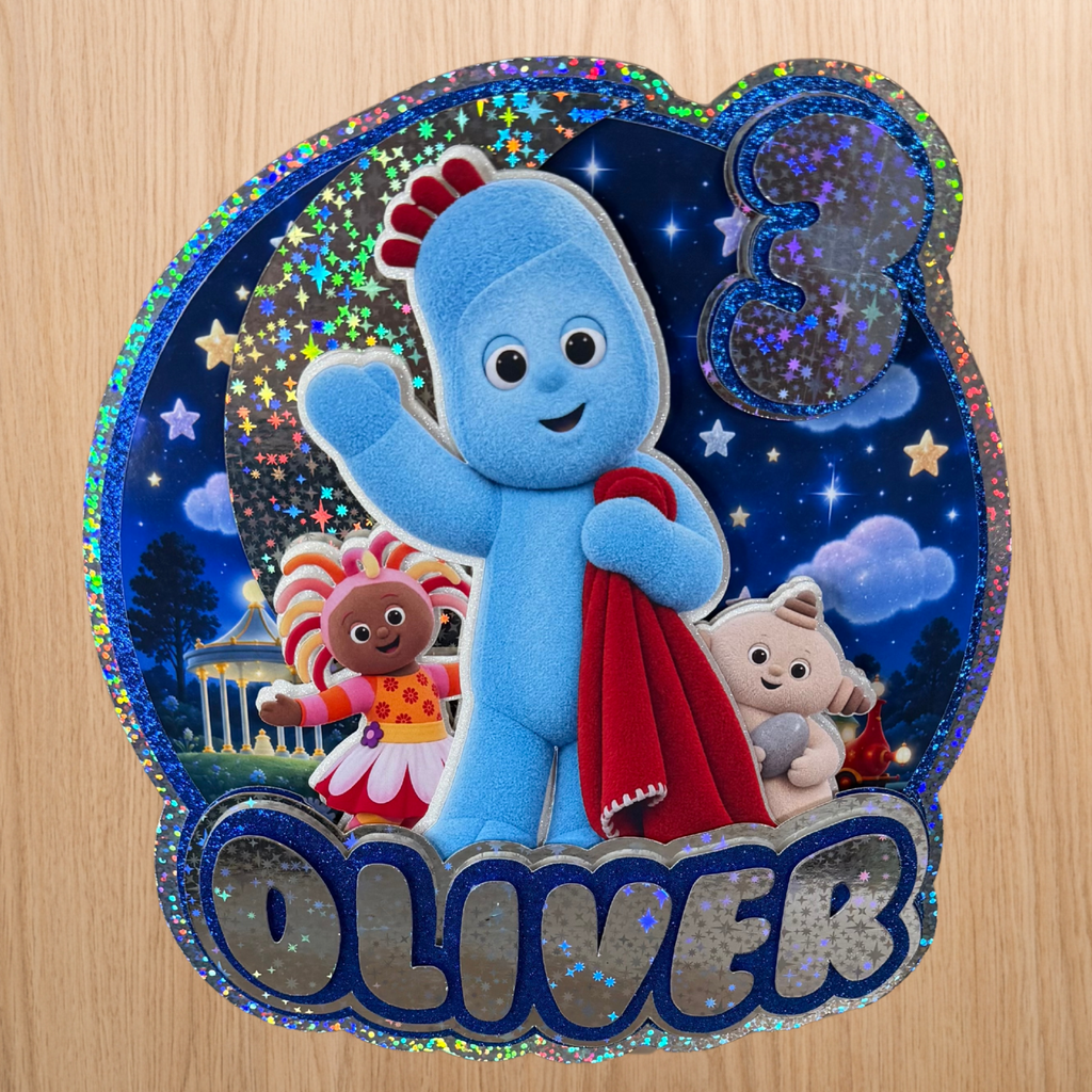 In the Night Garden Inspired Cake Topper | Personalised Name & Age Birthday Decoration