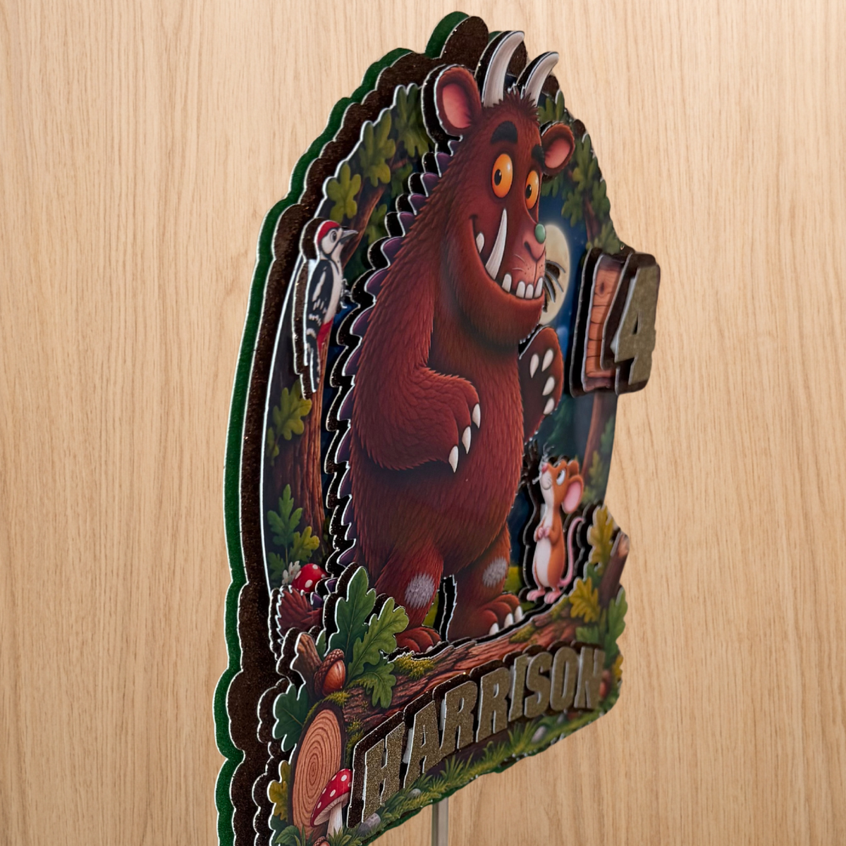 Gruffalo Inspired Cake Topper | Personalised Name & Age Birthday Decoration